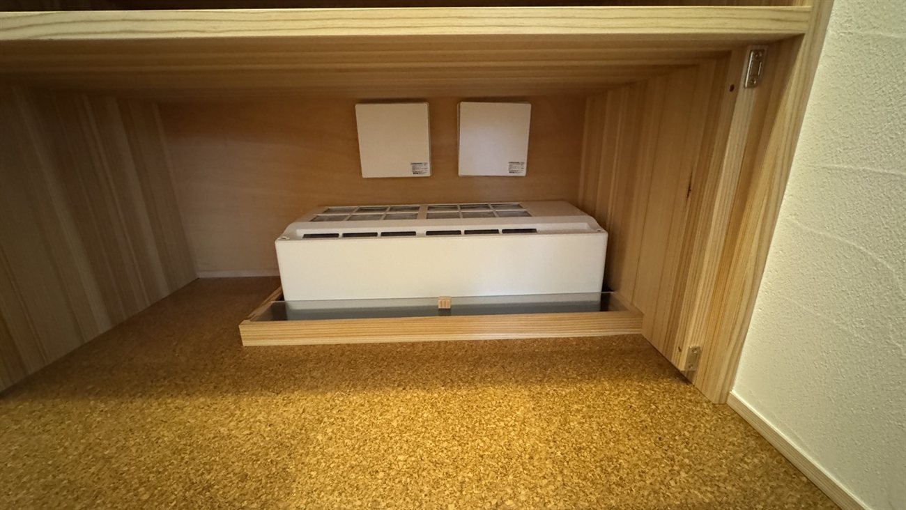 給気側の床下エアコン