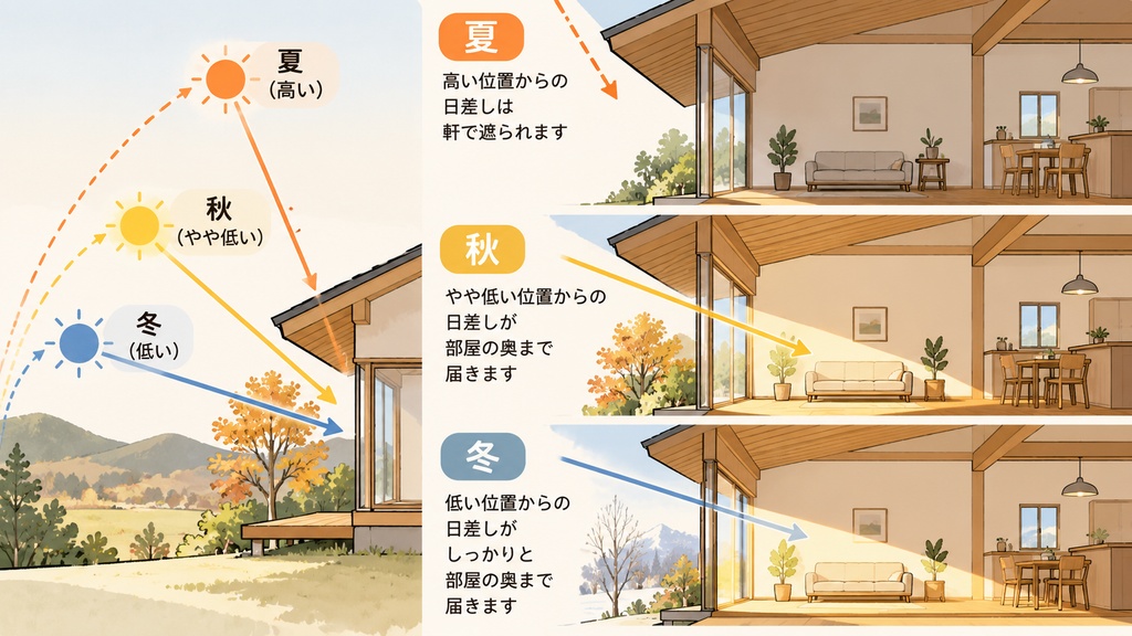 【秋の光を味方につける窓の設計】